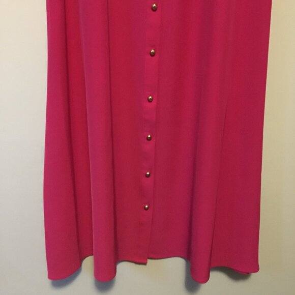 Malibu Barbie Pink Sleeveless Button Down Dress - Picture 6 of 14
